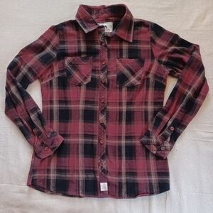 Legendary Whitetails Plaid Flannel Button-Down Shirt Women's Size Small